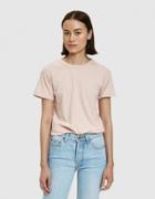 Bliss And Mischief Destroyed Slim Tee In Rose