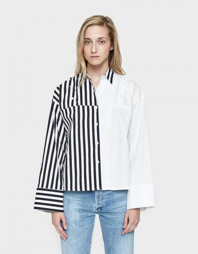 Farrow Le Tigre Blouse In White/navy