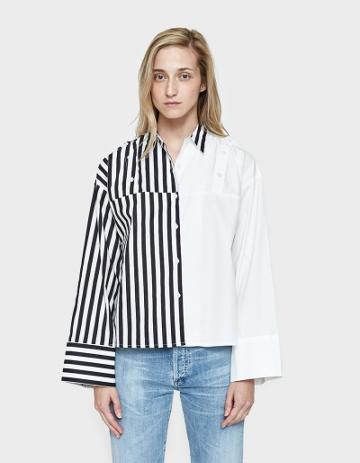 Farrow Le Tigre Blouse In White/navy