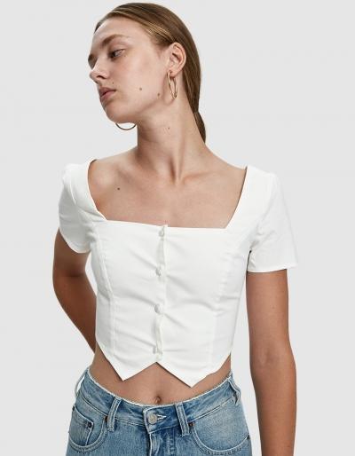Farrow Kinney Square Neck Crop Top