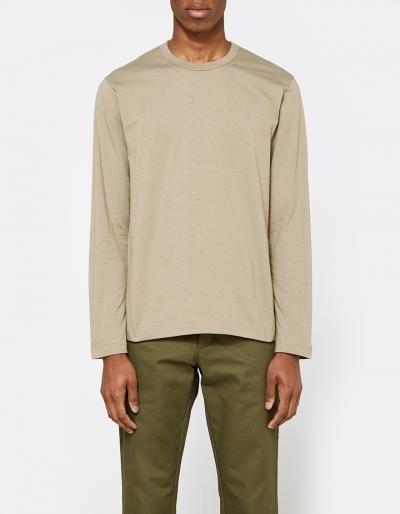 Comme Des Gar Ons Shirt Plain Ls Tee In Olive