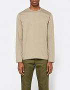 Comme Des Gar Ons Shirt Plain Ls Tee In Olive