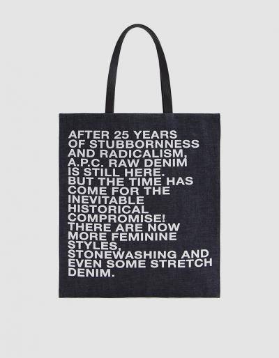 A.p.c. Gael Tote Bag In Indigo