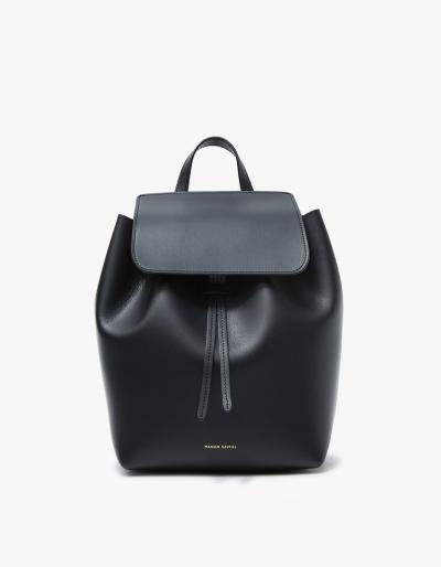 Mansur Gavriel Mini Backpack In Black/flamma