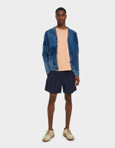 Beams Plus Crazy Cardigan In Indigo