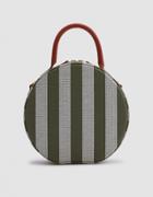 Mansur Gavriel Circle Crossbody In Moss/white