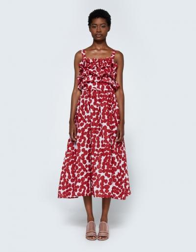 Creatures Of Comfort Robbie Dress In Chili