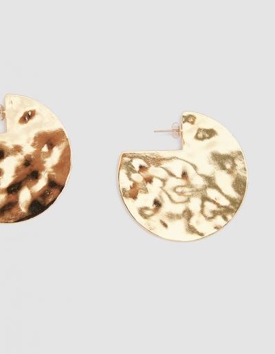 Young Frankk Hammered Circle Earrings