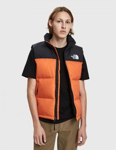 The North Face Black Box 1996 Rto Nuptse Down Vest In Persian Orange