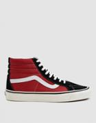 Vans Sk8-hi 38 Dx Sneaker In Og Black/og Red