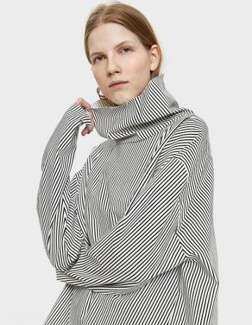 Ashley Rowe Stripe Turtleneck Top