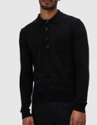 Cmmn Swdn Curtis Polo Sweater In Black