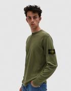 Stone Island Mako Cotton Interlock Ls Badge T-shirt In