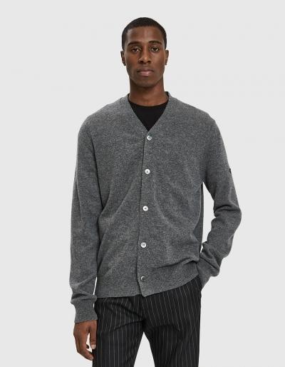 Comme Des Gar Ons Play Black Heart Cardigan In Grey