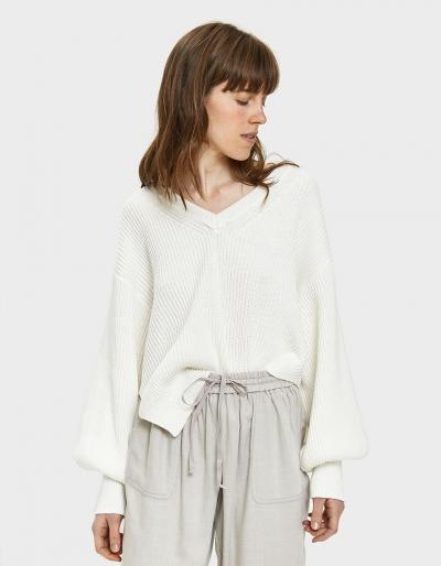 Farrow Emma Bishop Sleeve Sweater In Ivory