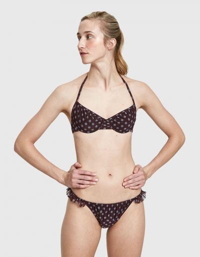 Roxana Salehoun Halter Tie Back Top In Dot