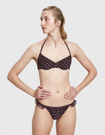 Roxana Salehoun Halter Tie Back Top In Dot