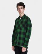 Rogue Territory Bm Shirt In Green Plaid