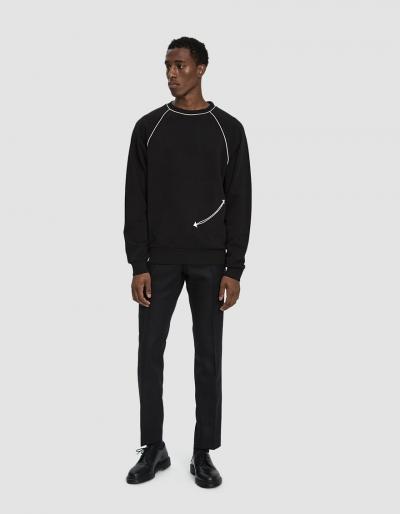 Dries Van Noten Terry Crewneck Sweatshirt In Black