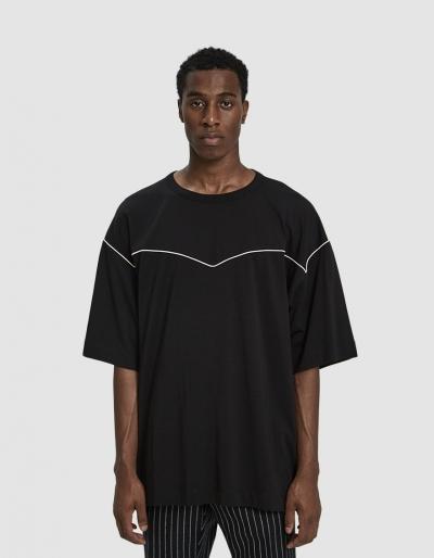 Dries Van Noten S/s Crewneck Tee In Black/ecru