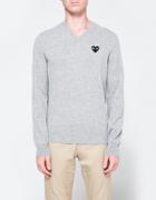 Comme Des Gar Ons Play Play V-neck Pullover In