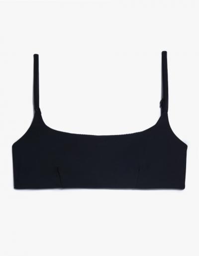 Matteau Swim Crop Top In Black
