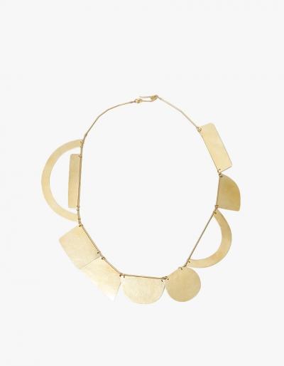 Annie Costello Brown Acrobat Necklace In Gold
