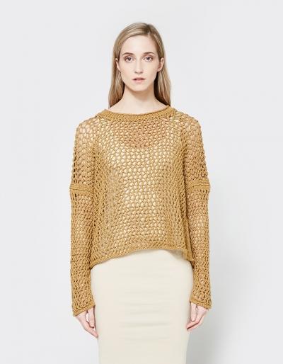 Lauren Manoogian Net Pullover In Curry