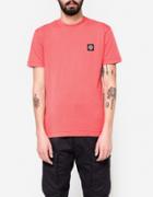 Stone Island Patch Logo T-shirt In Coral