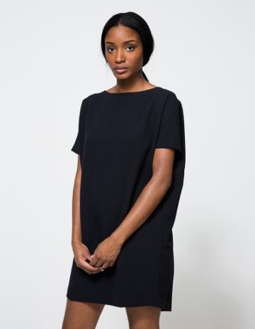 Kaarem Angle Mini Dress In Black-blue