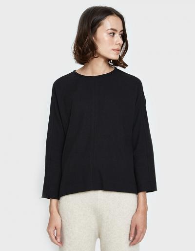 Black Crane Open Back Top In Black