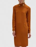Marni Long Sleeve Dress In Dust Apricot