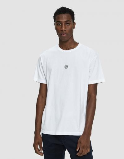 Stone Island S/s Logo Tee In White