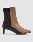 Atp Atelier Nila Ankle Boot In Almond/black