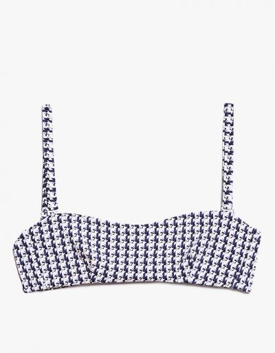Asceno Wrap Bandeau In Compact Navy