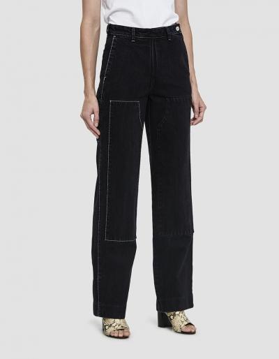 Lorod Denim Carpenter Pants In Black