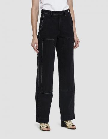 Lorod Denim Carpenter Pants In Black
