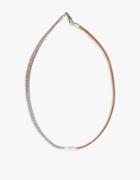 Caputo & Co. Artisan Sliver & Leather Double Wrap In Natural
