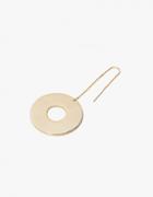 Modern Weaving Large Donut Dangler Single Earring In Gold Vermeil