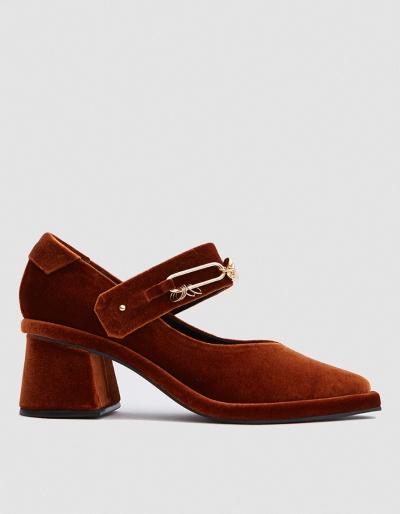 Reike Nen Square Chain Pumps In Copper