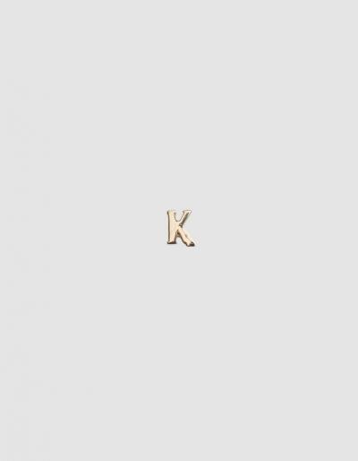 Loren Stewart Single Alphabet Stud Earring In K