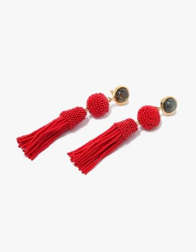 Lizzie Fortunato Havana Earrings In Red