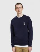 Norse Projects Ketel Crew Multi N Logo Sweatshirt In Dark Navy