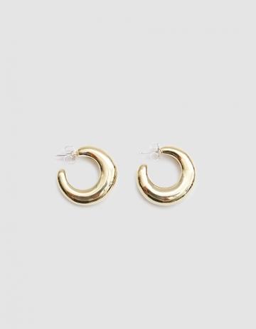 Leigh Miller Brass Bubble Hoops