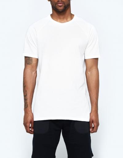 Reigning Champ Ss Raglan Tee - Mesh Jersey In White