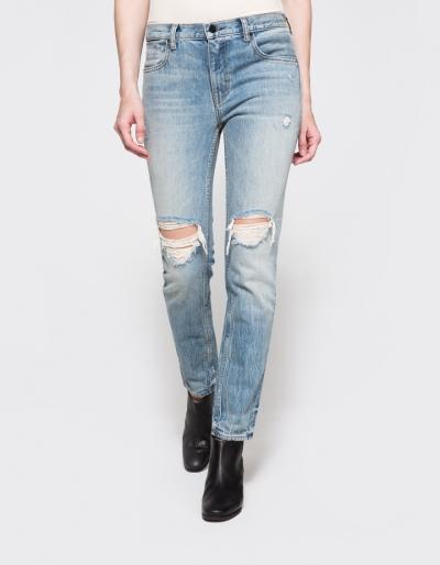 Denim X Alexander Wang Relaxed Light Indigo Destroyed