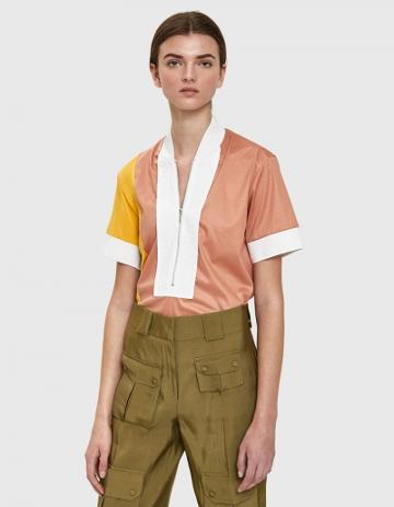 Mazarine Polo Top In Blush