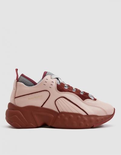 Acne Studios Manhattan Technical Sneaker In Pink/burgundy