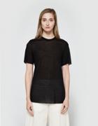 Matin Fine Knit Top In Black