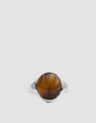 Pamela Love Essential Ring In Sterling Silver With Tiger's Eye
